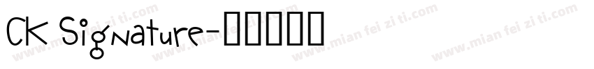 CK Signature字体转换